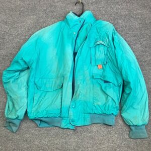 Stormy Seas Vintage Inflatable Flotation Jacket Mens Medium Teal Made in USA